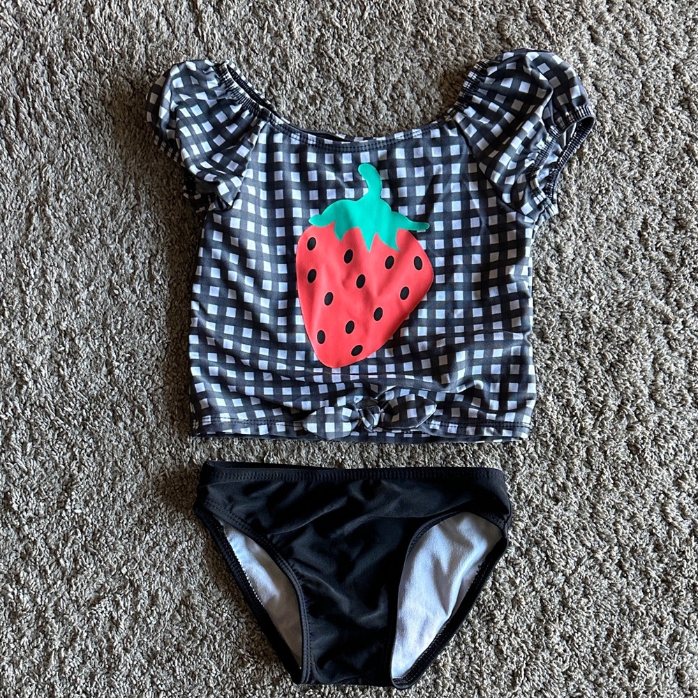 Cat & Jack Black Checkered Swimsuit